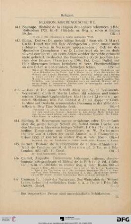 Religion, Kirchengeschichte (Nr. 611-626)