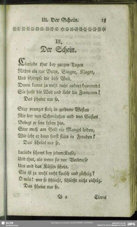 III. Der Schein