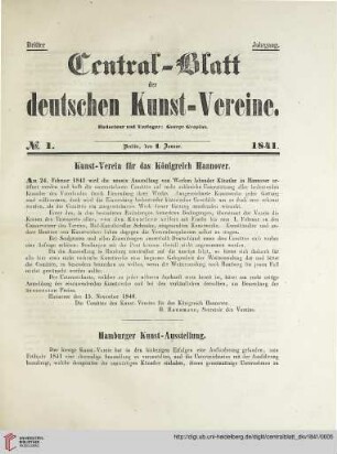 Nr. 1 (1. Januar 1841)