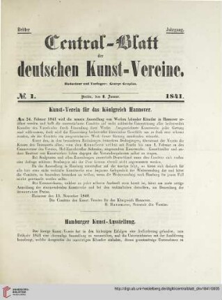 Nr. 1 (1. Januar 1841)