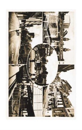 Postkarte: Potsdamer Platz; Oberbaumbrücke; Alt-Berlin; Märkisches Museum; Bahnhof Friedrichstaße
