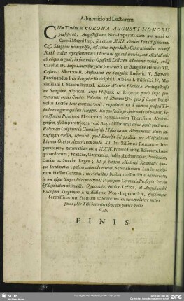 Admonitio ad Lectorem