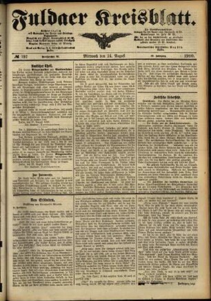 Ausgabe vom Mittwoch, den 24. August 1910.