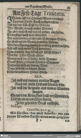 Am Fest-Tage Trinitatis