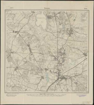 Meßtischblatt 2043 : Zossen, 1919 : Zossen. - Aufn. 1901, bericht. 1919. - 1:25000. - [Berlin]: Preuss. Landesaufnahme, 1919. - 1 Kt.