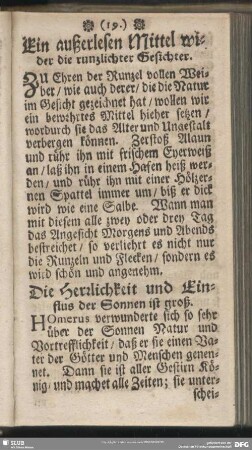 Ein außerlesen Mittel wider die runzlichter Gesichter