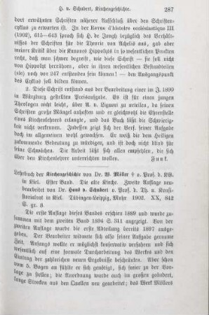 287-289 [Rezension] Möller, Ernst Wilhelm, Die alte Kirche