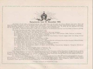 Kaiserworte vom 18. Dezember 1901