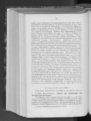 Sitzung am 23. April 1912.