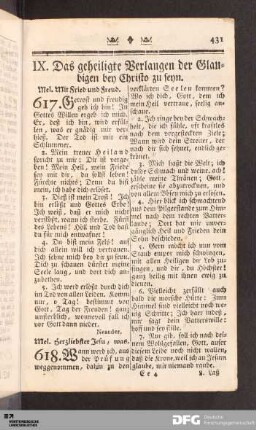 IX. Das geheiligte Verlangen der Glaubigen bey Christo zu seyn.