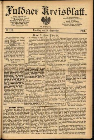 Ausgabe vom Dienstag, den 19. September 1893.