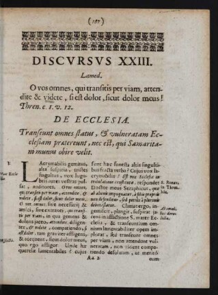 Discursus XXIII. Lamed.