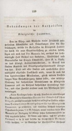 139-158 Bedrückung der Katholiken im Königreiche Hannover
