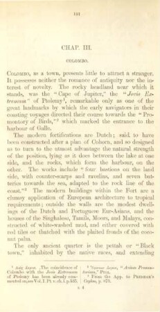 Chap. III. Colombo