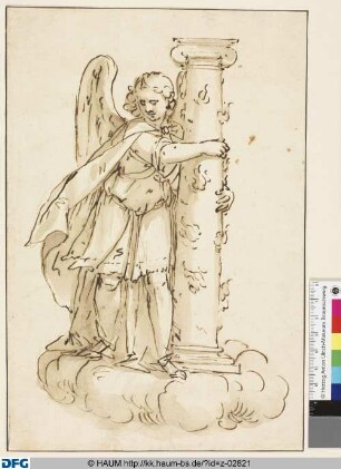 Engel mit einer Säule