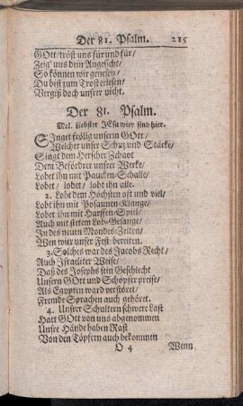 Der 81. - 90. Psalm