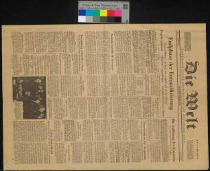 Zeitungsteil - Endphase der Entnazifizierung.- Amtliche Richtlinien zur Entnazifizierung