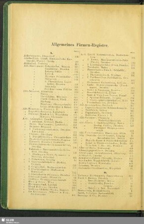 Allgemeines Firmen-Register