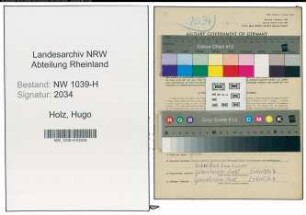 Entnazifizierung Hugo Holz , geb. 19.05.1907 (Milchhaendler)