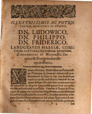 Collegium Politicum, In Quo de Societatibus, Magistratibus, Iuribus Maiestatis, Et Legibus Fundamentalibus. Item De Universa Ac Summa Repub. Romana, Utpote, De Imperatore, Rege Romanorum & Statibus Romani Imperii: Ut Et De Nobilitate, Equestri Dignitate, Consiliariis, Legatis, Officiariis, legibus, earundemq[ue] executione: Nec non De Pace Religiosa, Iure Episcopali Et patronatus, Iure Belli ... methodice & perspicue tractatur