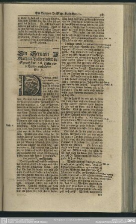Ein Sermon D. Martini Lutheri uber den Spruch Luc. XII. Lasset eure Lenden umbgürtet sein etc.