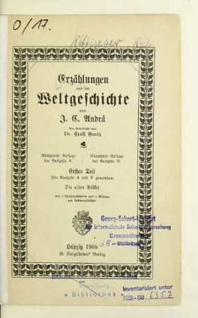 Erzählungen aus der Weltgeschichte