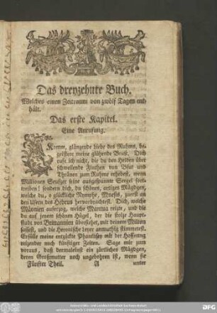 Das erste Kapitel. Eine Anrufung.