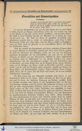 Sternbilder und Himmelszeichen.