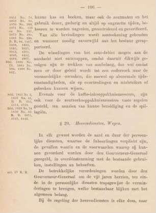 § 20. Heerendiensten. Wegen