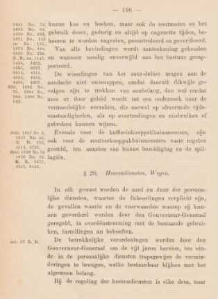 § 20. Heerendiensten. Wegen