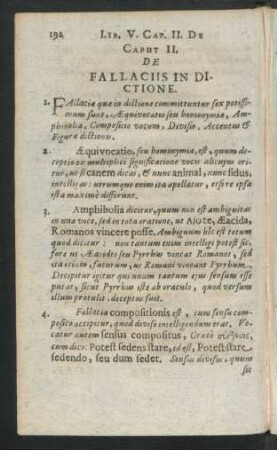 Caput II. De Fallaciis In Dictione.