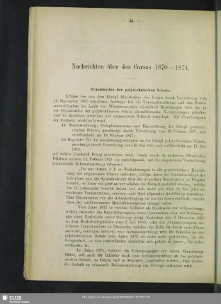 Organisation der polytechnischen Schule