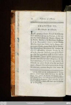 Chapitre III. De l'Ordre de l'Etoile.