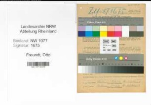Entnazifizierung Otto Freundt , geb. 11.10.1903 (Polizist)