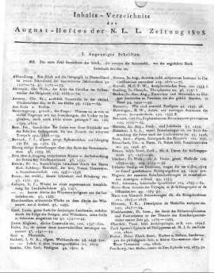 Monatsregister August 1808