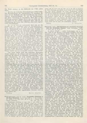 321-322 [Rezension] Sickenberger, Joseph, Kurzgefaßte Einleitung in das Neue Testament. 3. u. 4., verb. Aufl