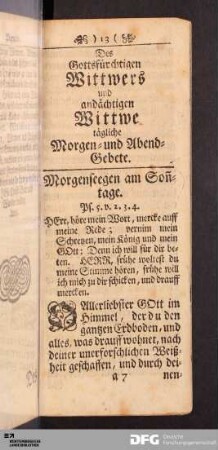 [täglicher Morgen- und Abend-Seegen]