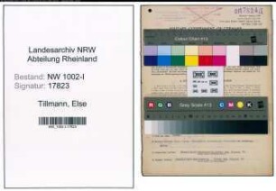 Entnazifizierung Else Tillmann, geb. 01.12.1897 (Bueroangest.)