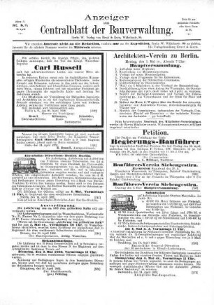 Anzeiger zum Zentralblatt der Bauverwaltung, No. 17