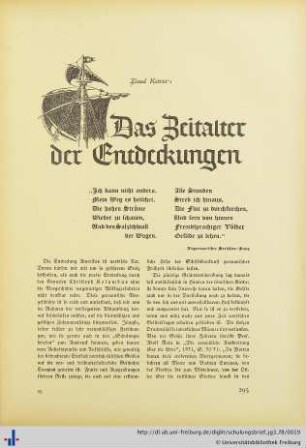 „Das Zeitalter der Entdeckungen“.