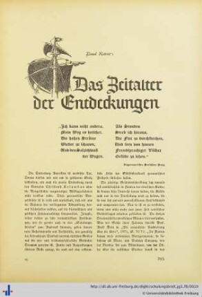 „Das Zeitalter der Entdeckungen“.