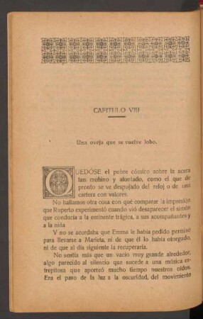 Capítulo VIII - Una oveja que se vuelve lobo.