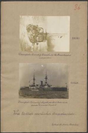 Das englische Linienschiff Majestic, vor Sed ul Bahr durch deutsches Unterseeboot torpediert