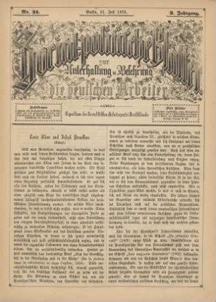 Nr. 31. Berlin, 31. Juli 1875. 3. Jahrgang.