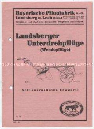 Landsberger Unterdrehpflüge (Wendepflüge)