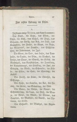 Zur ersten Uebung im Lesen.