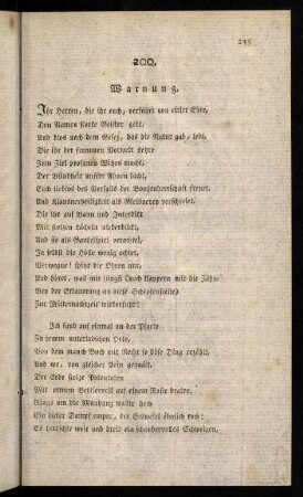 255-261, 200. Warnung; 201. Rezept wider die Heterodoxie