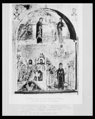 dritte Tafel: Darstellung im Tempel, Anastasis und Himmelfahrt