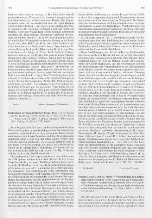 949-950 [Rezension] Onasch, Konrad, Reallexikon zur byzantinischen Kunst ; Bd. IV, Lfg. 29-32