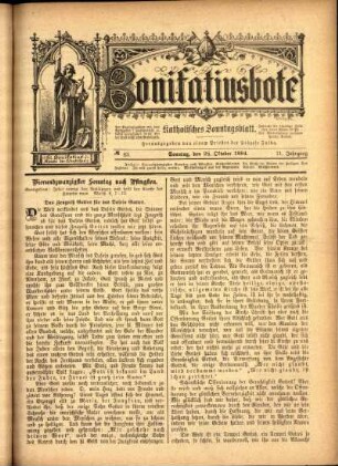 Ausgabe vom Sonntag, den 28. Oktober 1894.